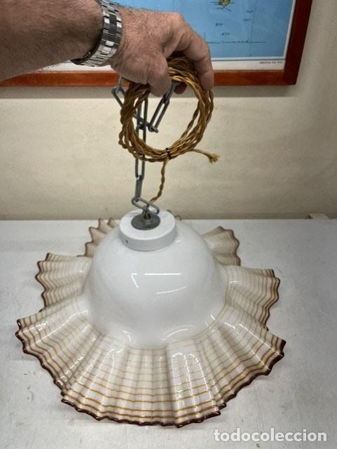 Vintage: Lampara de opalina blanca - Foto 2