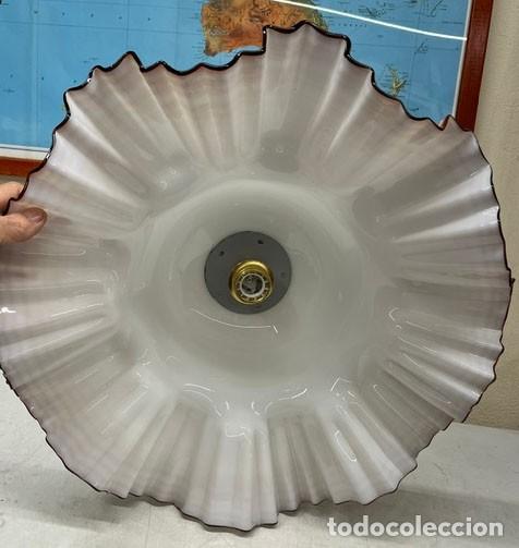 Vintage: Lampara de opalina blanca - Foto 4