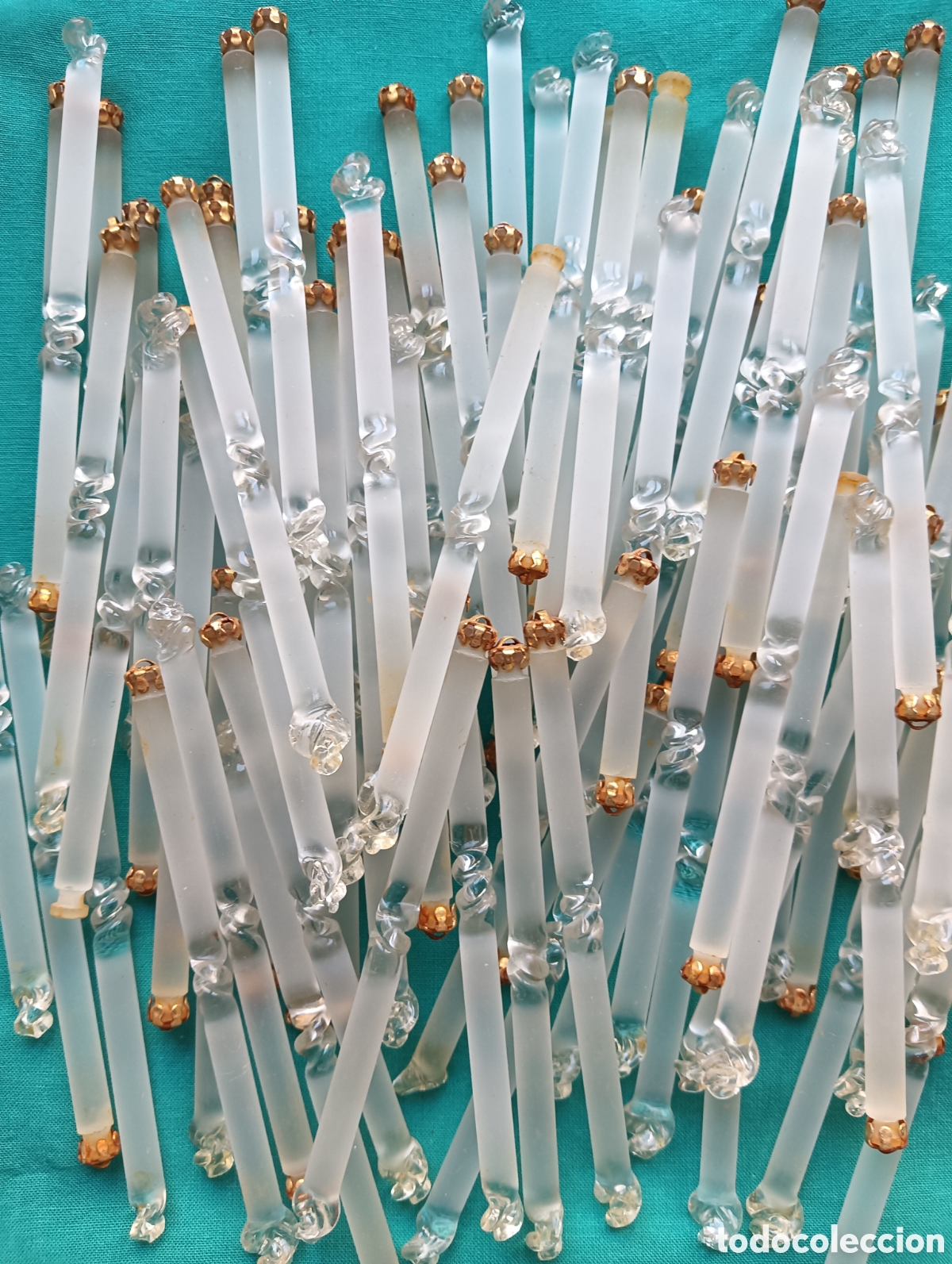 Vintage: 100 piezas, tubos de cristal para l&aacute;mpara