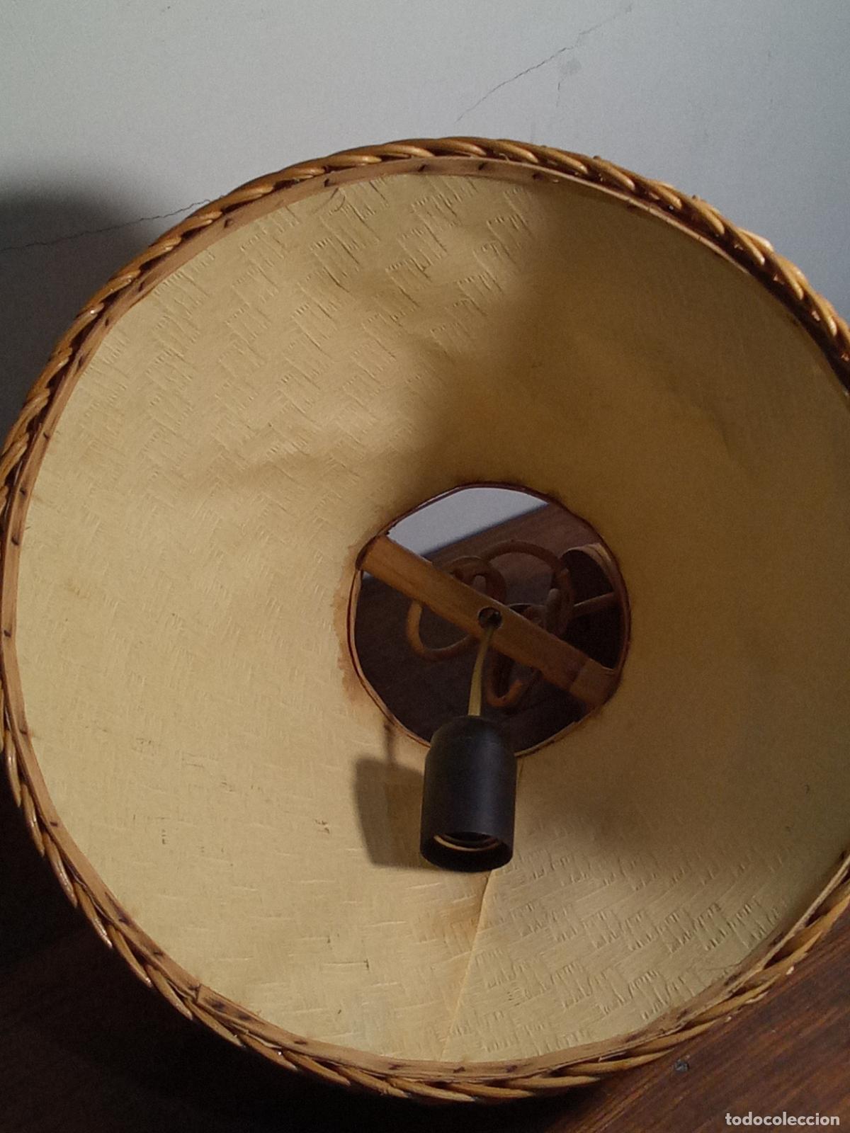 Vintage: L&Aacute;MPARA DE TECHO EN MIMBRE - Foto 6