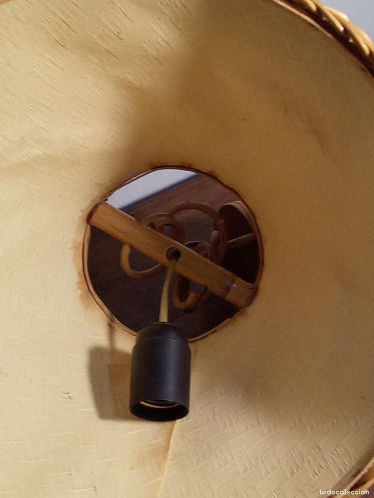 Vintage: L&Aacute;MPARA DE TECHO EN MIMBRE - Foto 7
