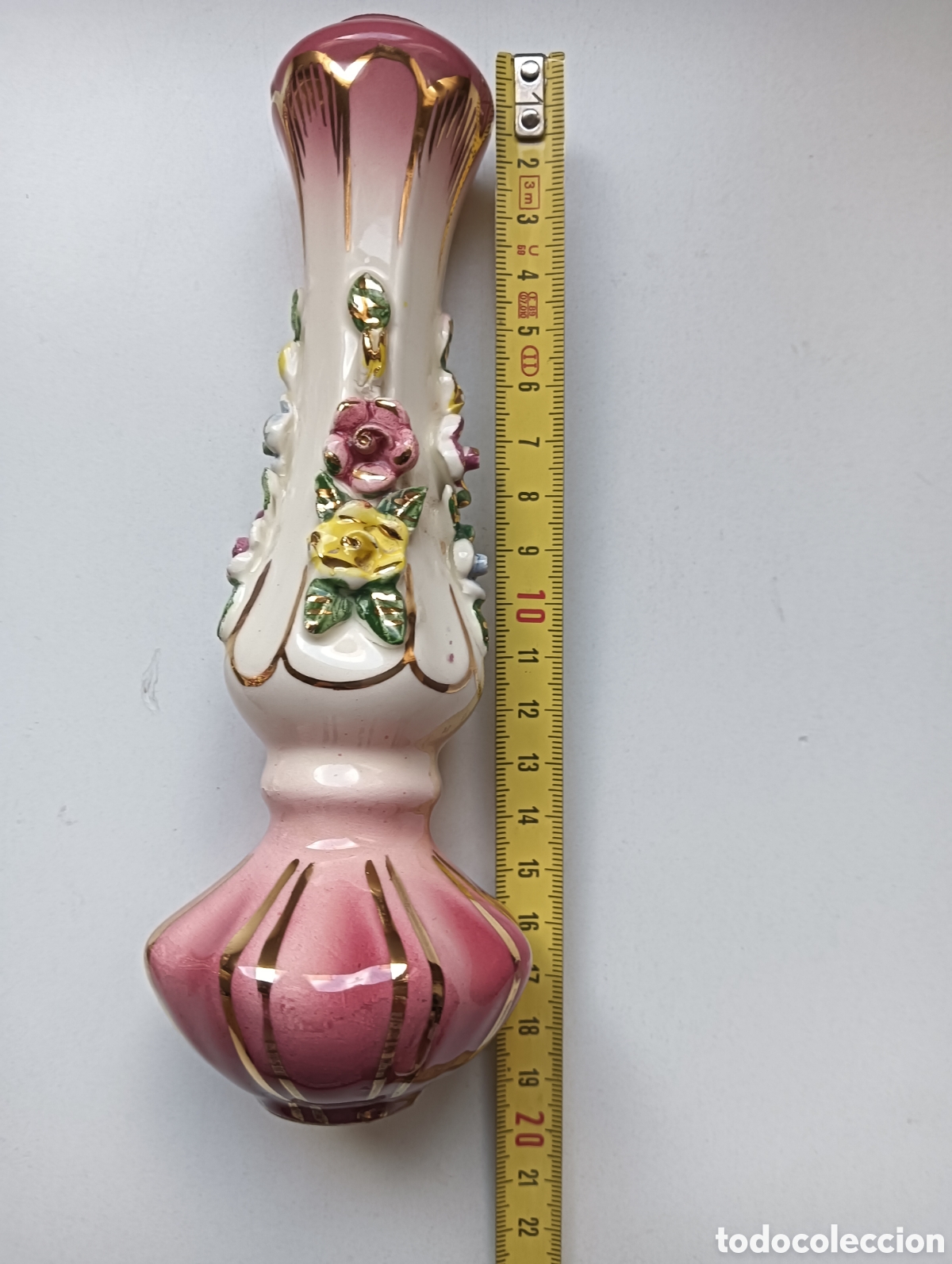 Vintage: Piezas para l&aacute;mpara. Porcelana y oro - Foto 5