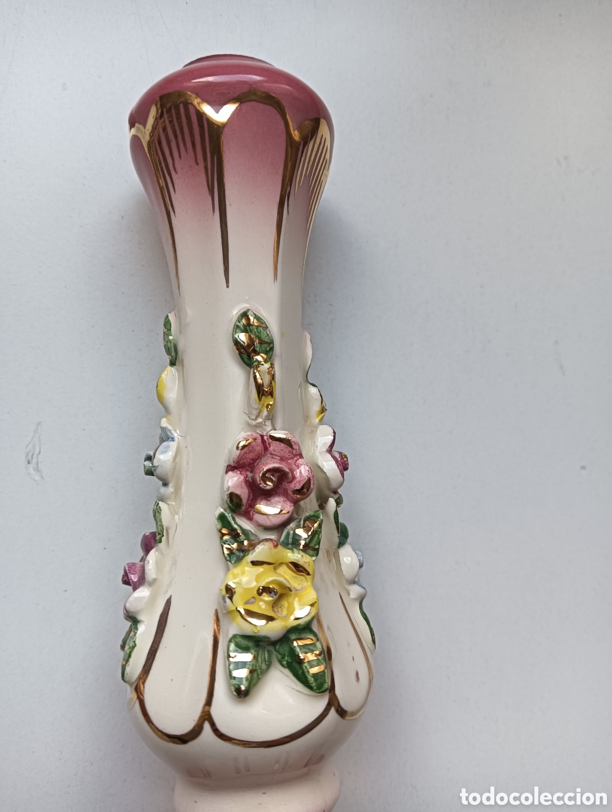 Vintage: Piezas para l&aacute;mpara. Porcelana y oro - Foto 6