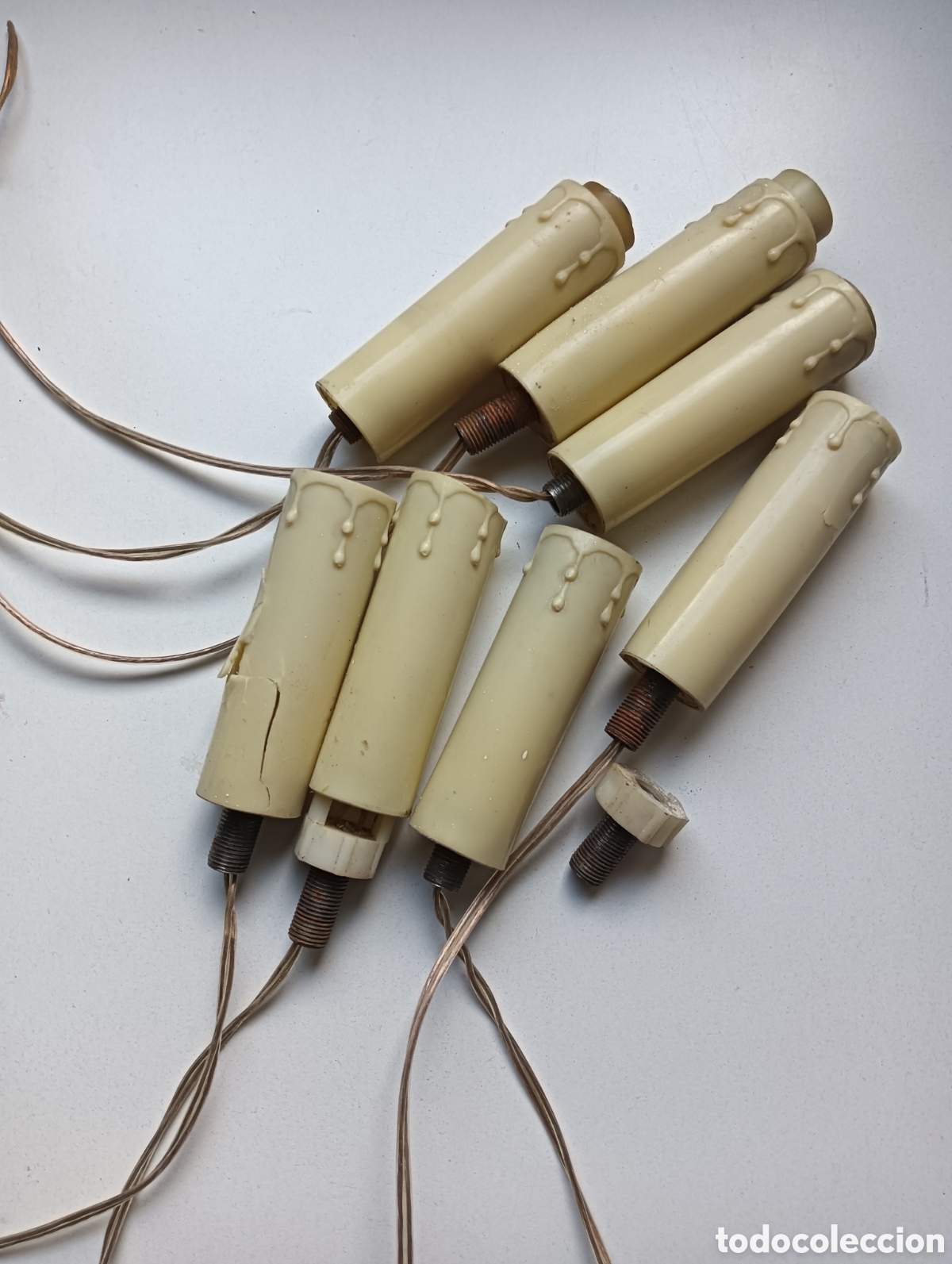 Vintage: Portal&aacute;mparas vela para l&aacute;mpara antigua