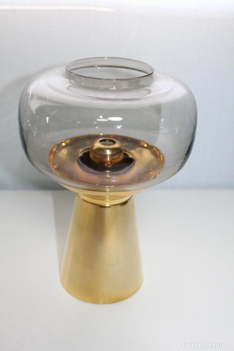 Vintage: ANTIGUO CANDELABRO ERA ESPACIAL CON BASE DORADA DE FOLH MADE IN GERMANY