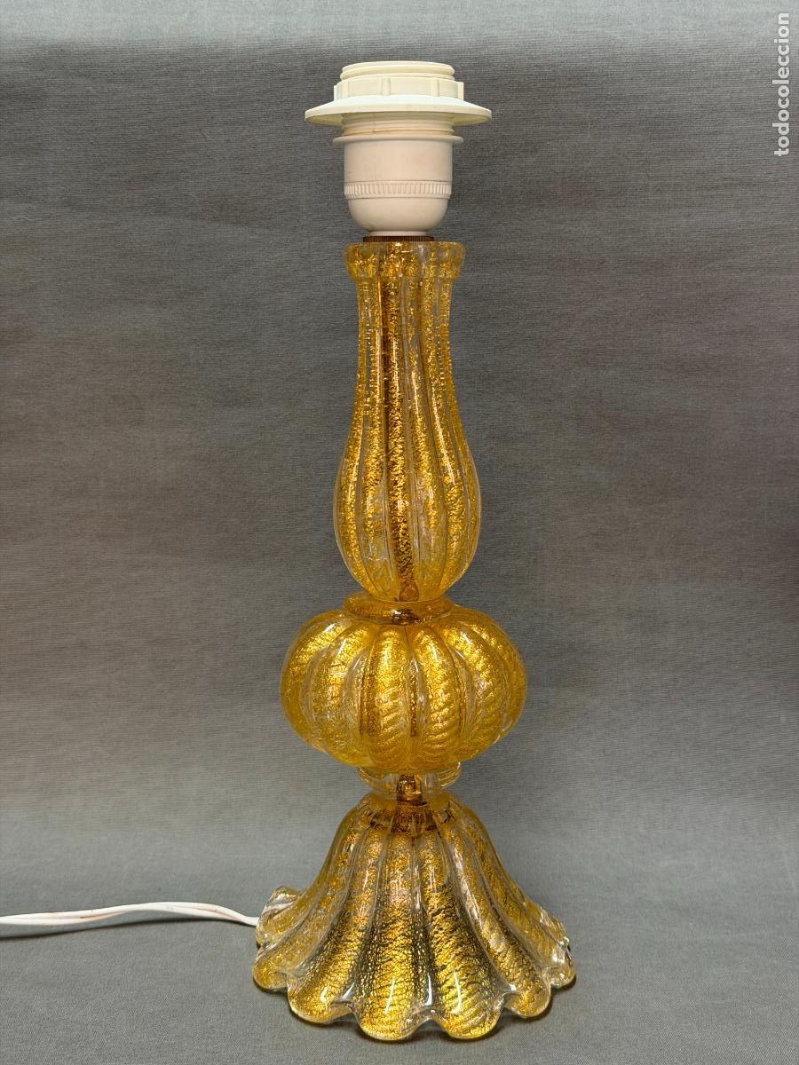 Vintage: Barovier & Toso , Cordonato d'Oro , Table Lamp , l&aacute;mpara de mesa , Murano vintage R174