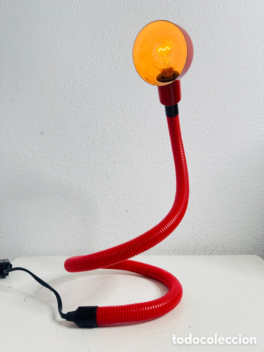 Vintage: Snake Lamp Red Design Pop 1980s - Foto 4
