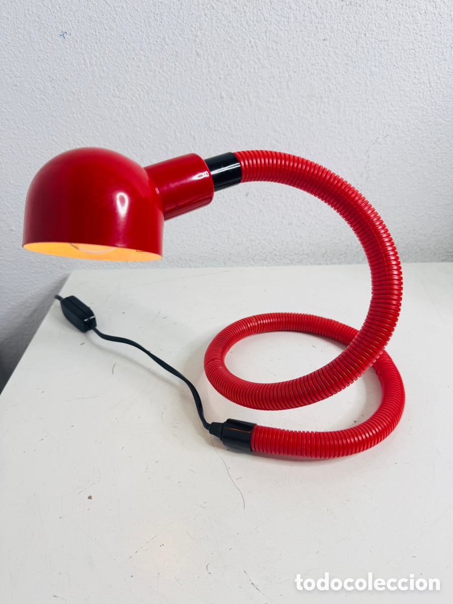 Vintage: Snake Lamp Red Design Pop 1980s - Foto 6