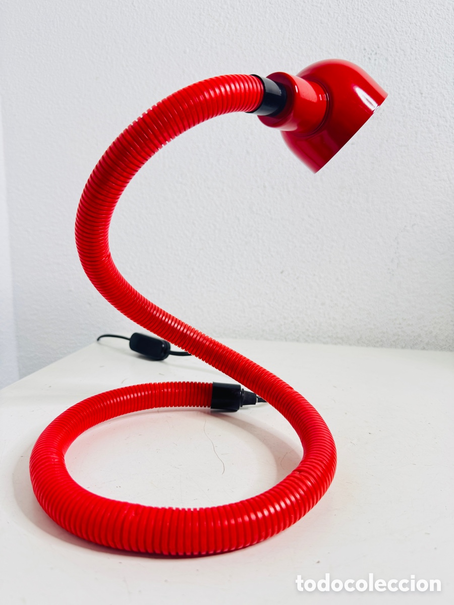 Vintage: Snake Lamp Red Design Pop 1980s - Foto 9