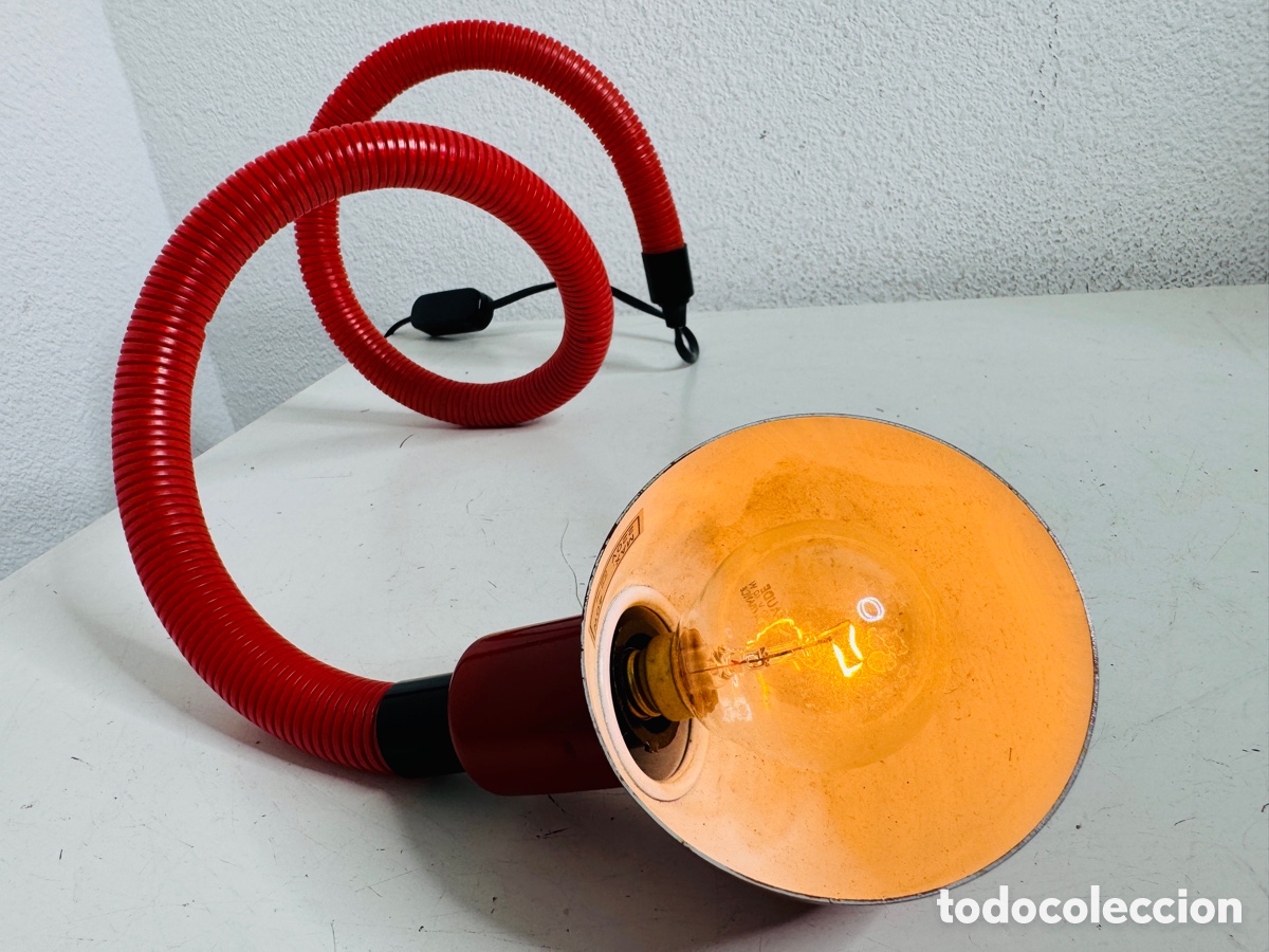 Vintage: Snake Lamp Red Design Pop 1980s - Foto 12