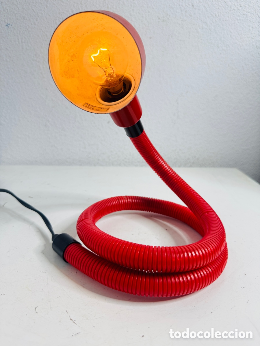 Vintage: Snake Lamp Red Design Pop 1980s - Foto 15
