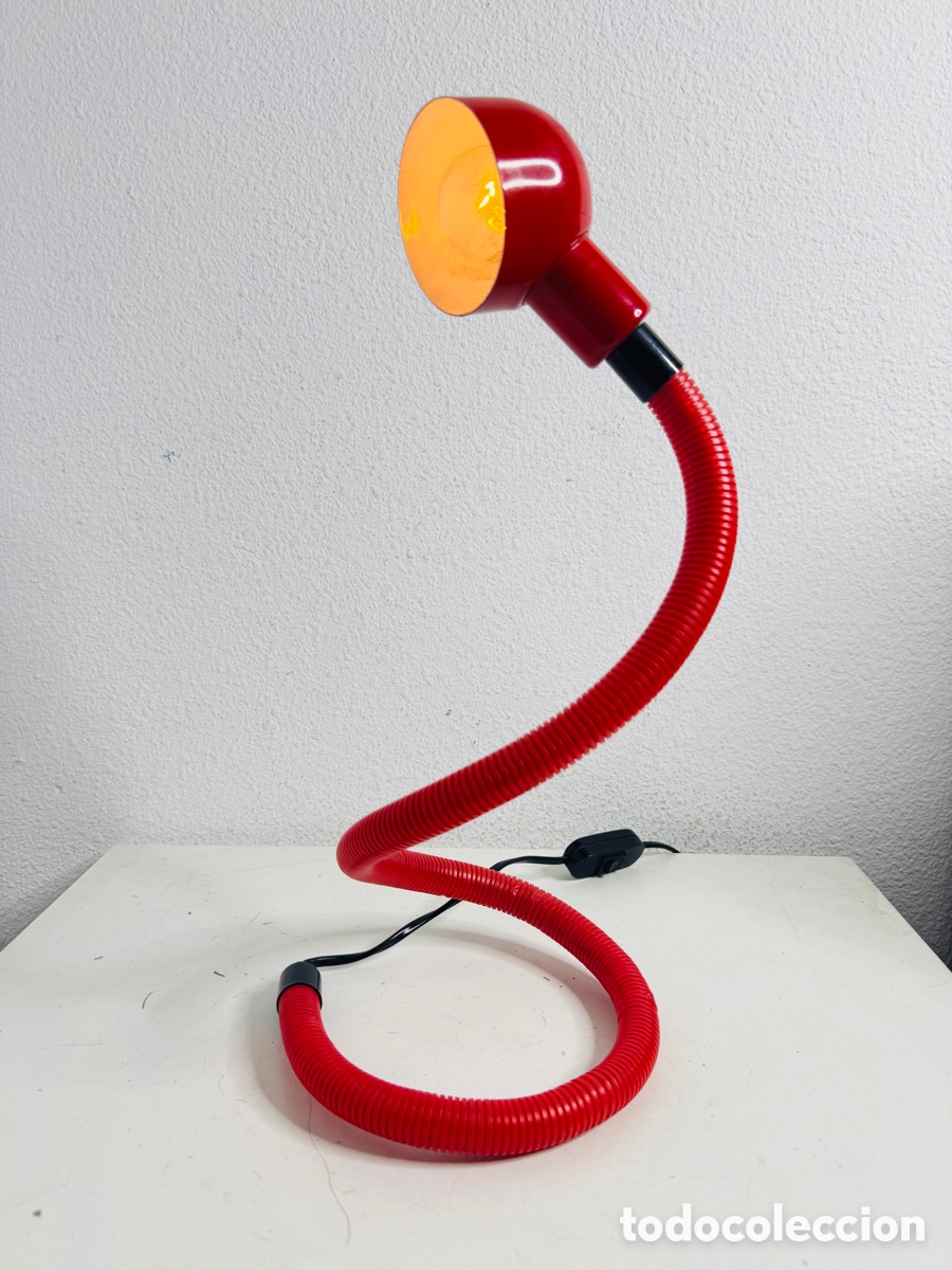 Vintage: Snake Lamp Red Design Pop 1980s - Foto 1