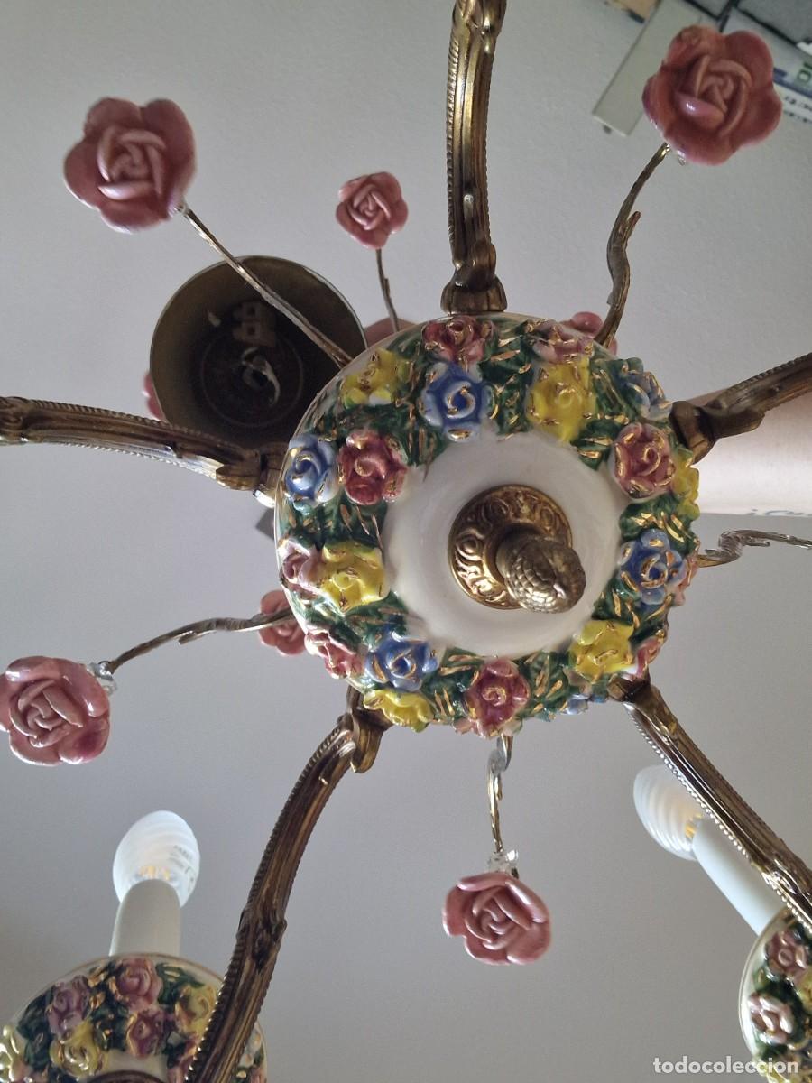 Vintage: L&aacute;mparas de porcelana Capodimonte / Manises - Foto 3