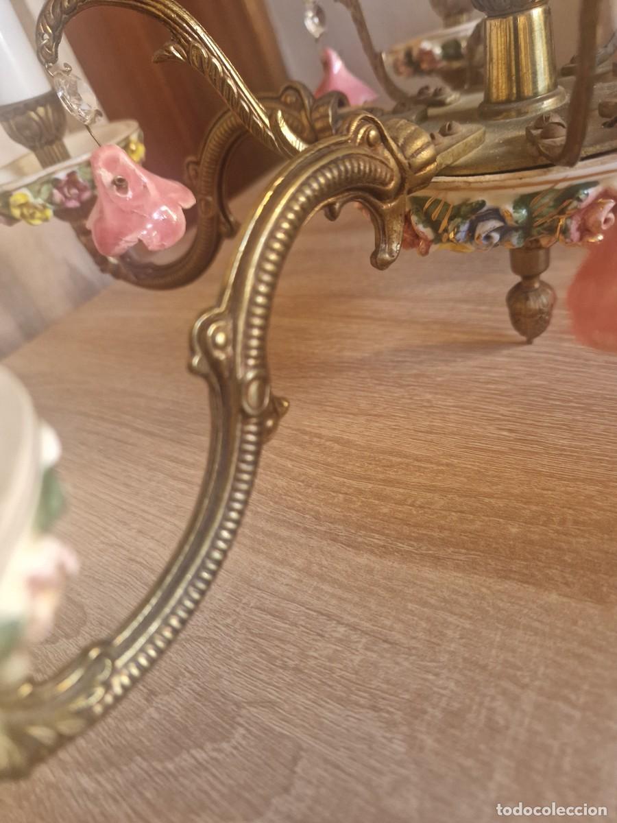 Vintage: L&aacute;mparas de porcelana Capodimonte / Manises - Foto 4
