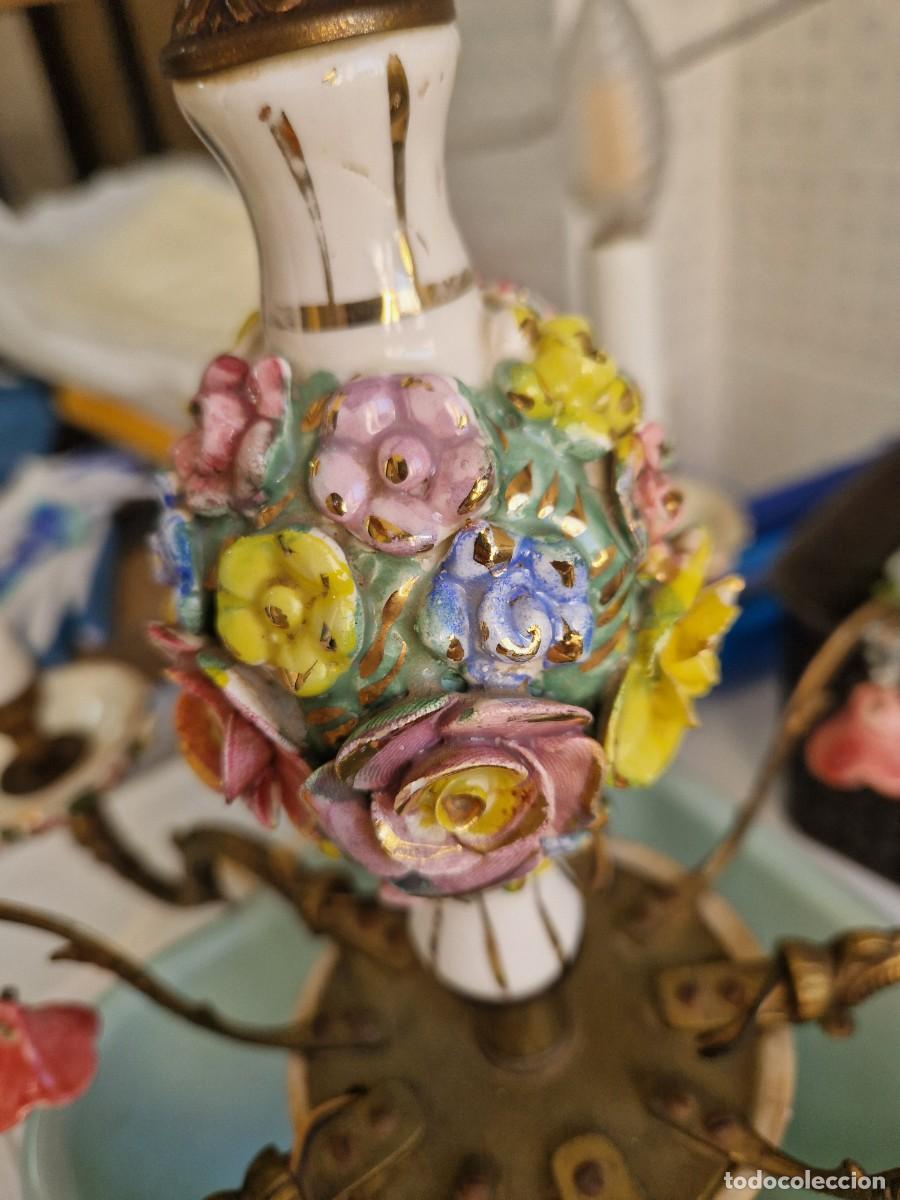 Vintage: L&aacute;mparas de porcelana Capodimonte / Manises - Foto 5