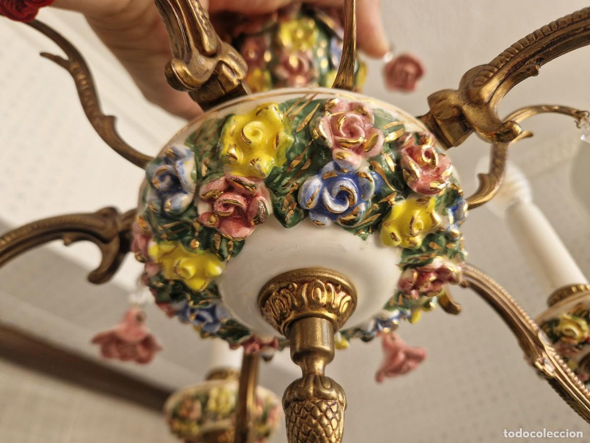 Vintage: L&aacute;mparas de porcelana Capodimonte / Manises - Foto 6