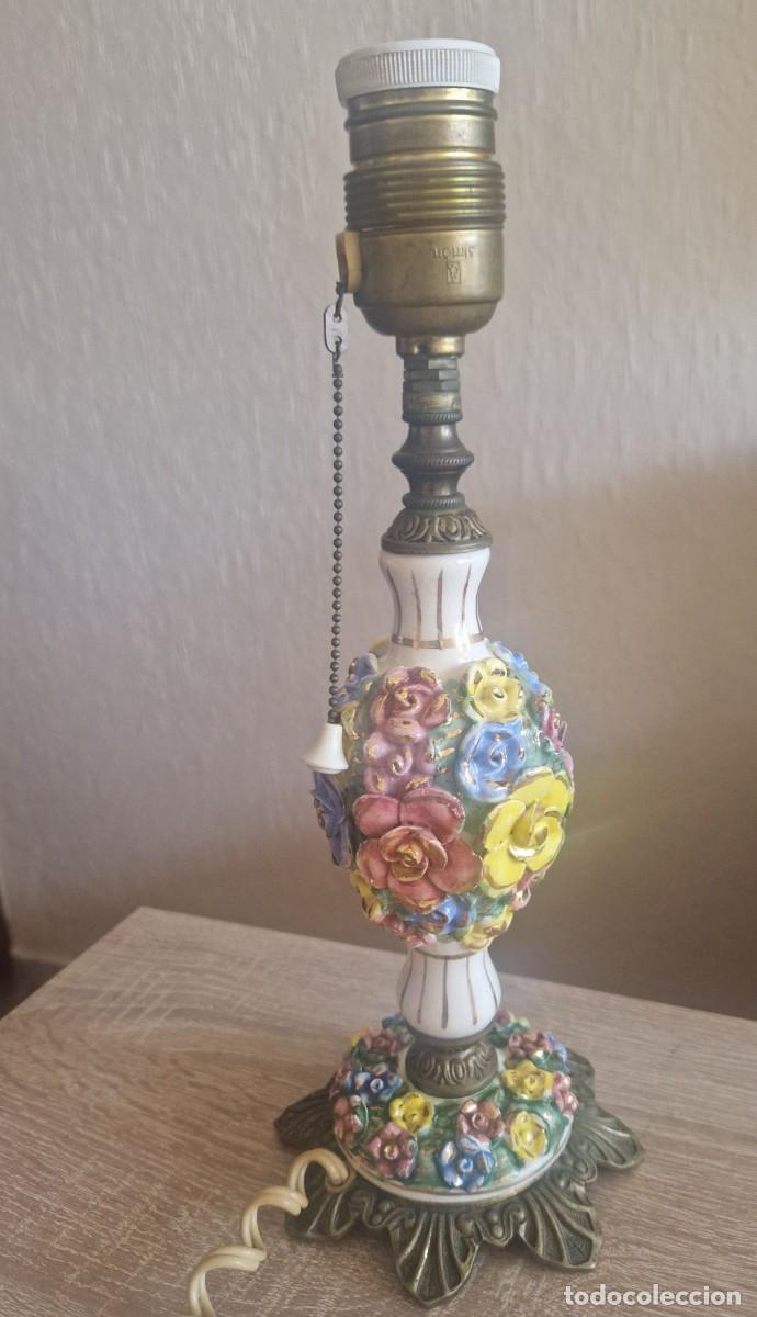Vintage: L&aacute;mparas de porcelana Capodimonte / Manises - Foto 8