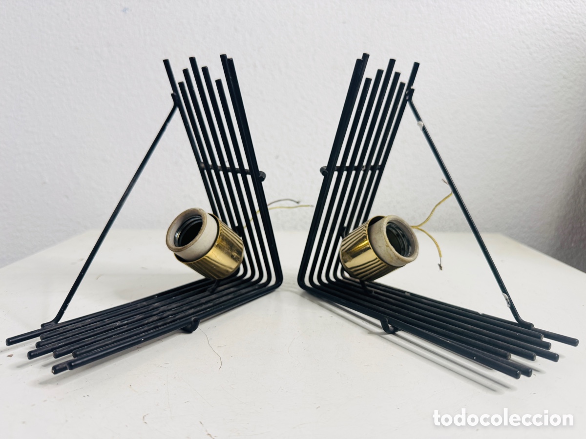 Vintage: Pareja Apliques Varilla estilo Multistrux 1970s