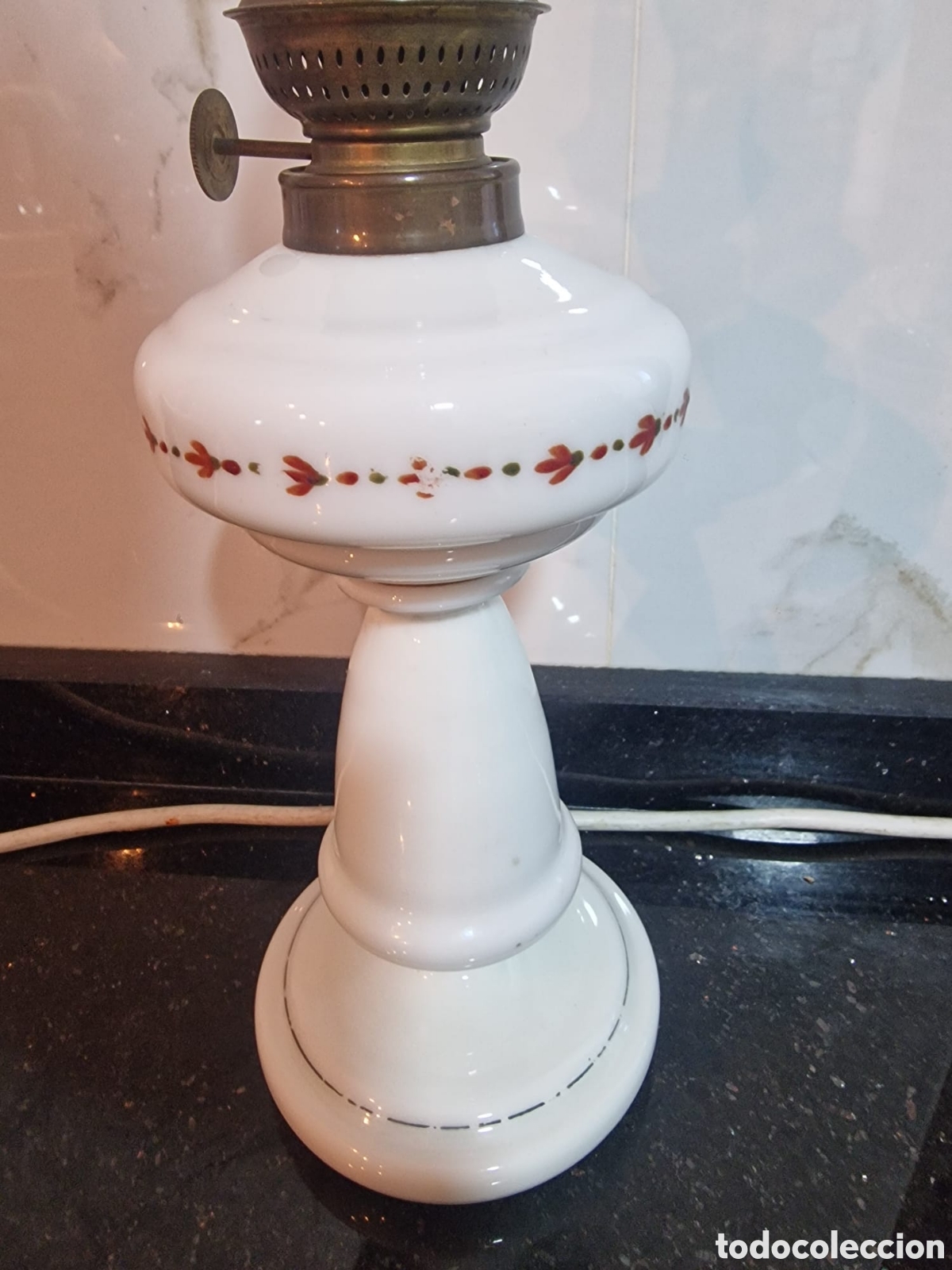 Vintage: Quinque de opalina blanca - Foto 2