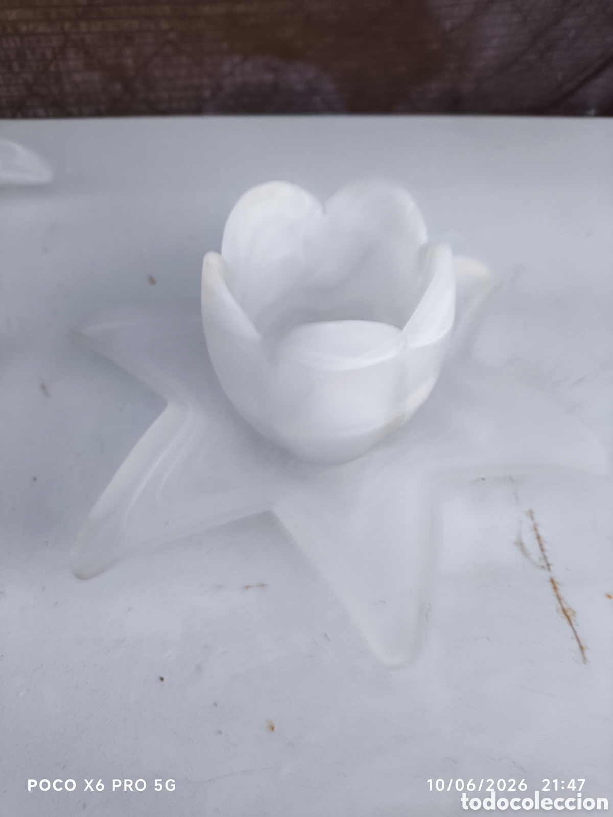 Vintage: Tulipas flor en cristal esmerilado