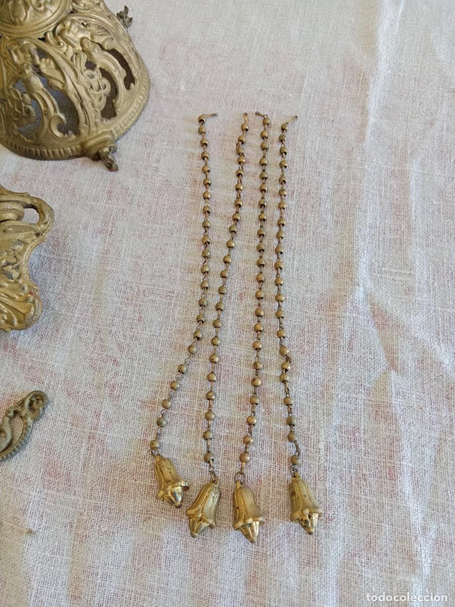 Vintage: Lampara antigua de bronce - Foto 10