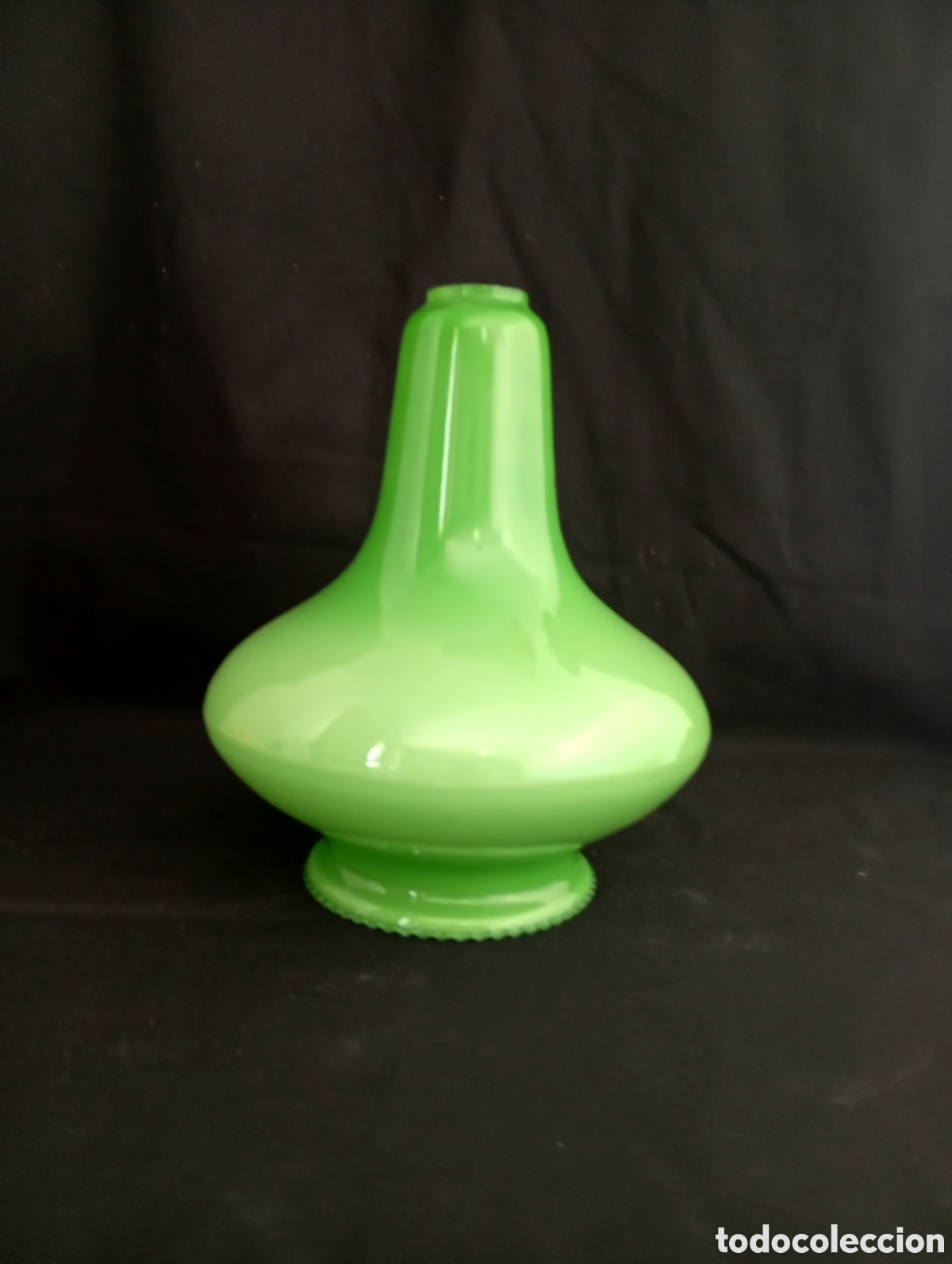 Vintage: L&aacute;mpara opalina verde
