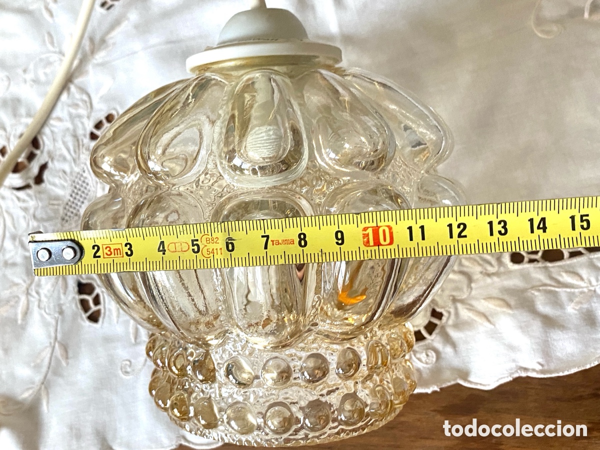 Vintage: L&aacute;mpara vintage de Cristal en relieve - Foto 8