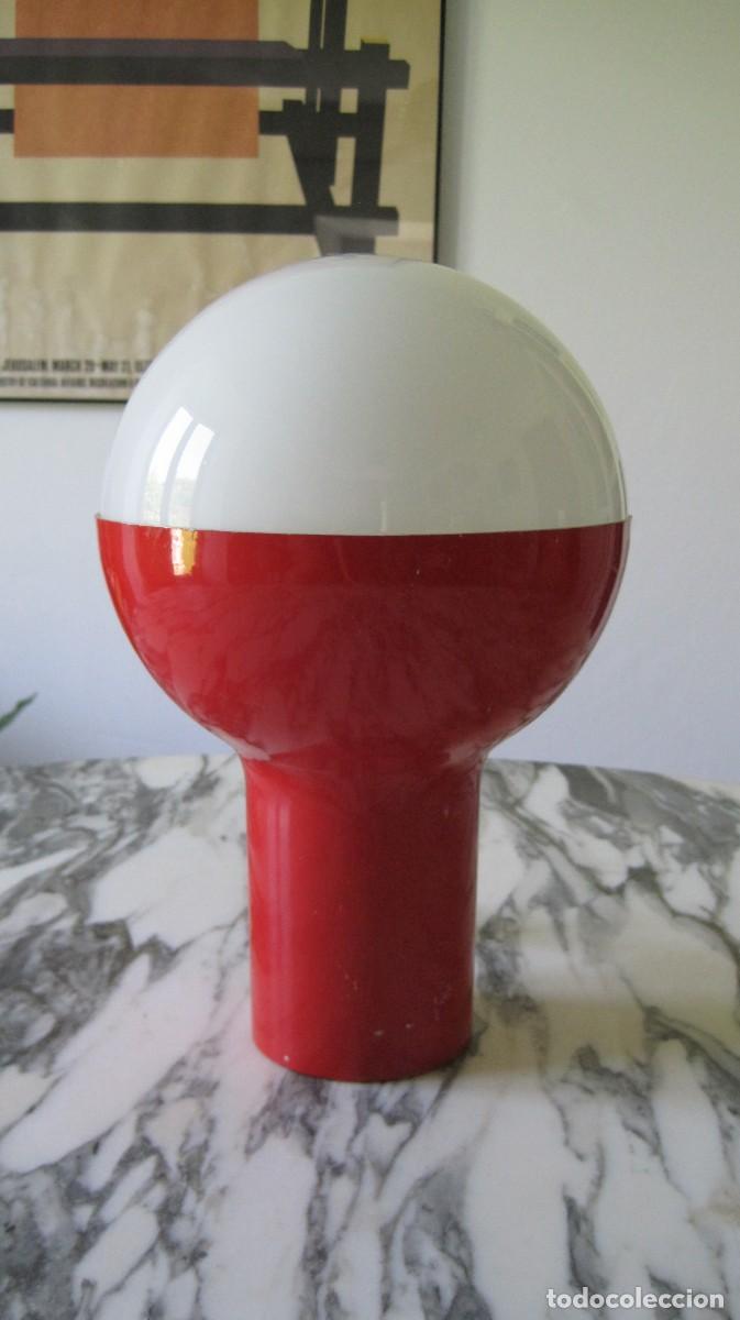 Vintage: PRECIOSA L&Aacute;MPARA DE SOBREMESA - METAL Y CRISTAL - ESFERA - SPACE AGE - A&Ntilde;OS 60
