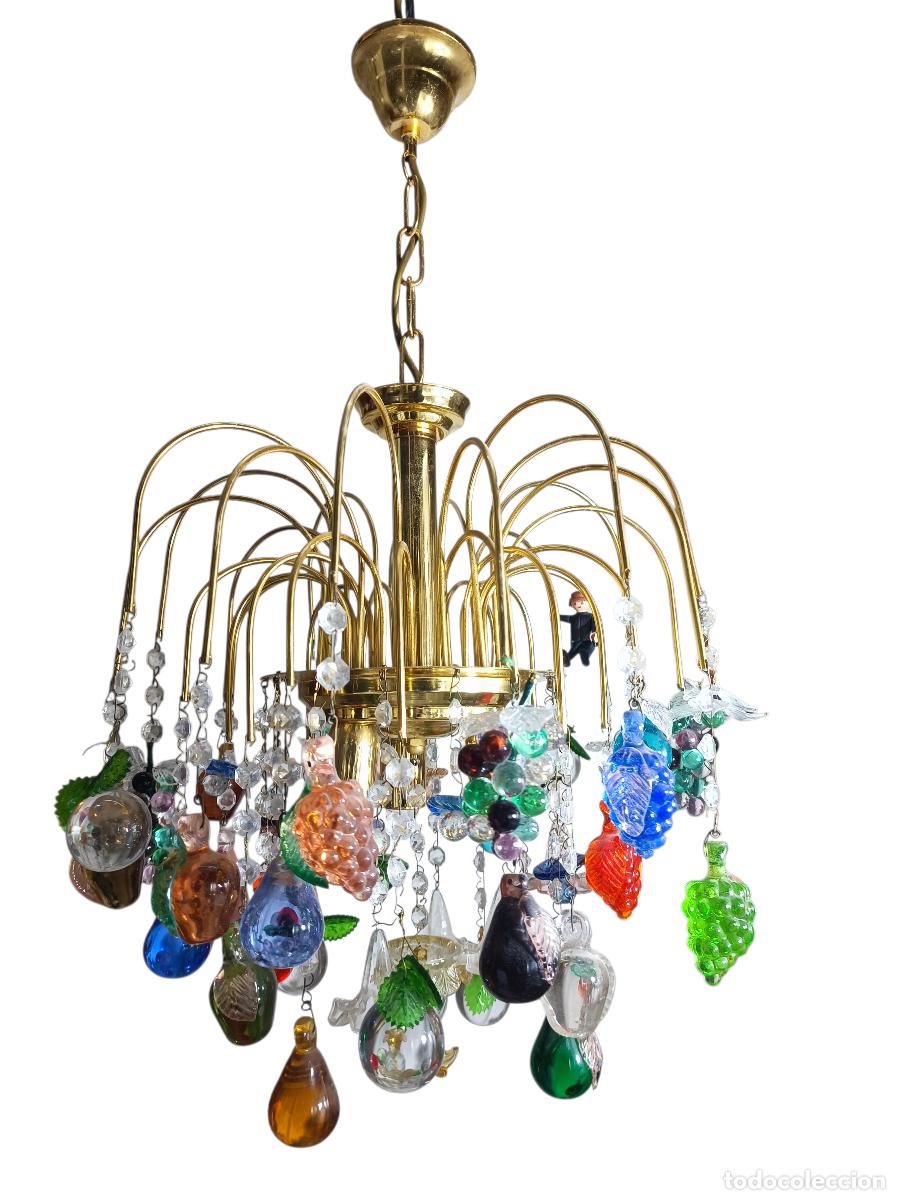 Vintage: Lampara VIP frutas murano cascada VEnini