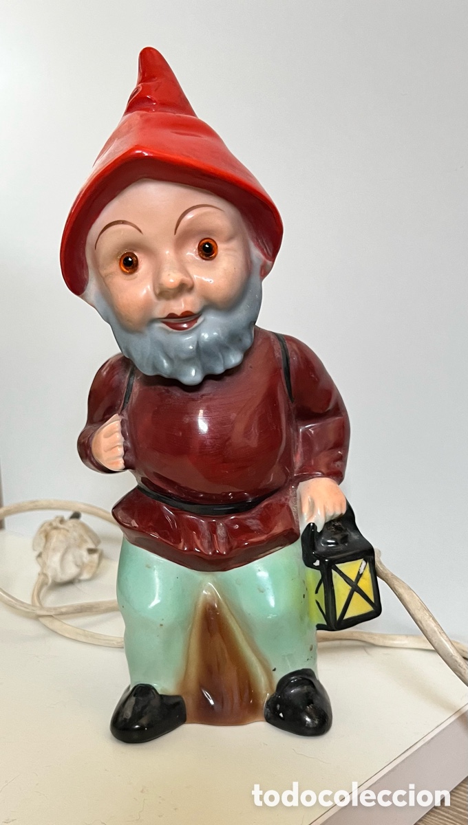 Vintage: L&aacute;mpara de perfume vintage en forma de enano o gnomo gnome