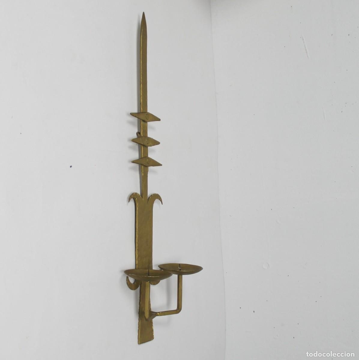 Vintage: Candelabro de pared brutalista de los a&ntilde;os 60 o 70.