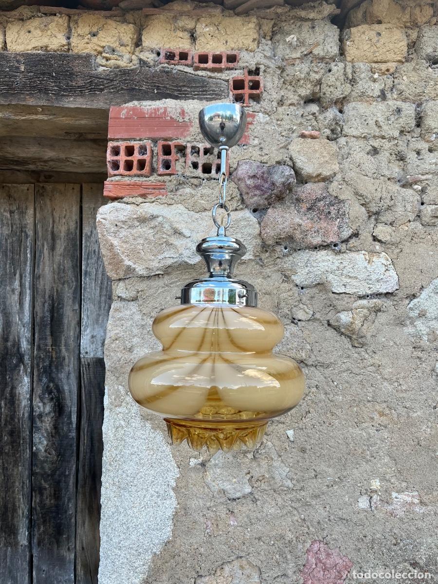 Vintage: L&aacute;mpara de Murano, Mazzega, a&ntilde;os 70