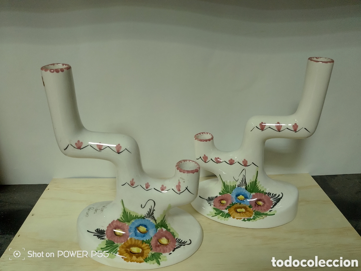 Vintage: Candelabro de cer&aacute;mica - Foto 2