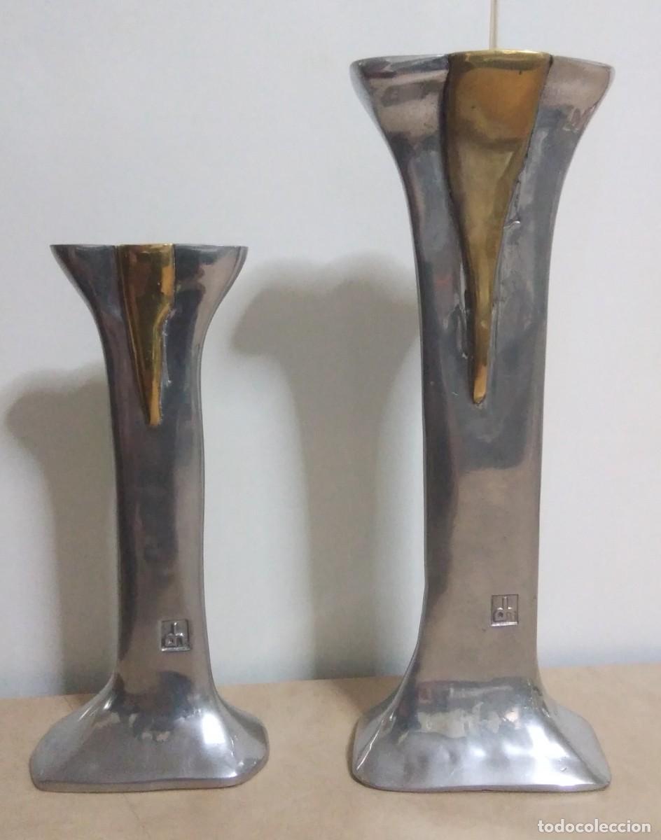Vintage: Pareja de candelabro David Marshall. Certificado de autenticidad