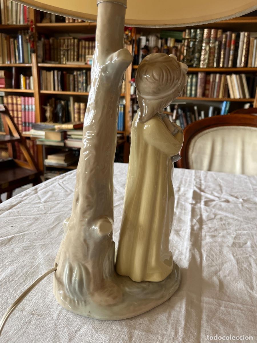 Vintage: L&aacute;mpara de mesa de Lladr&oacute; con ni&ntilde;a -funciona - Foto 4
