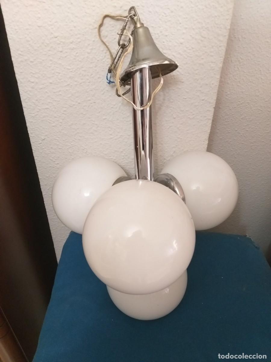 Vintage: L&aacute;mpara Techo 4 Globos A&ntilde;os 60