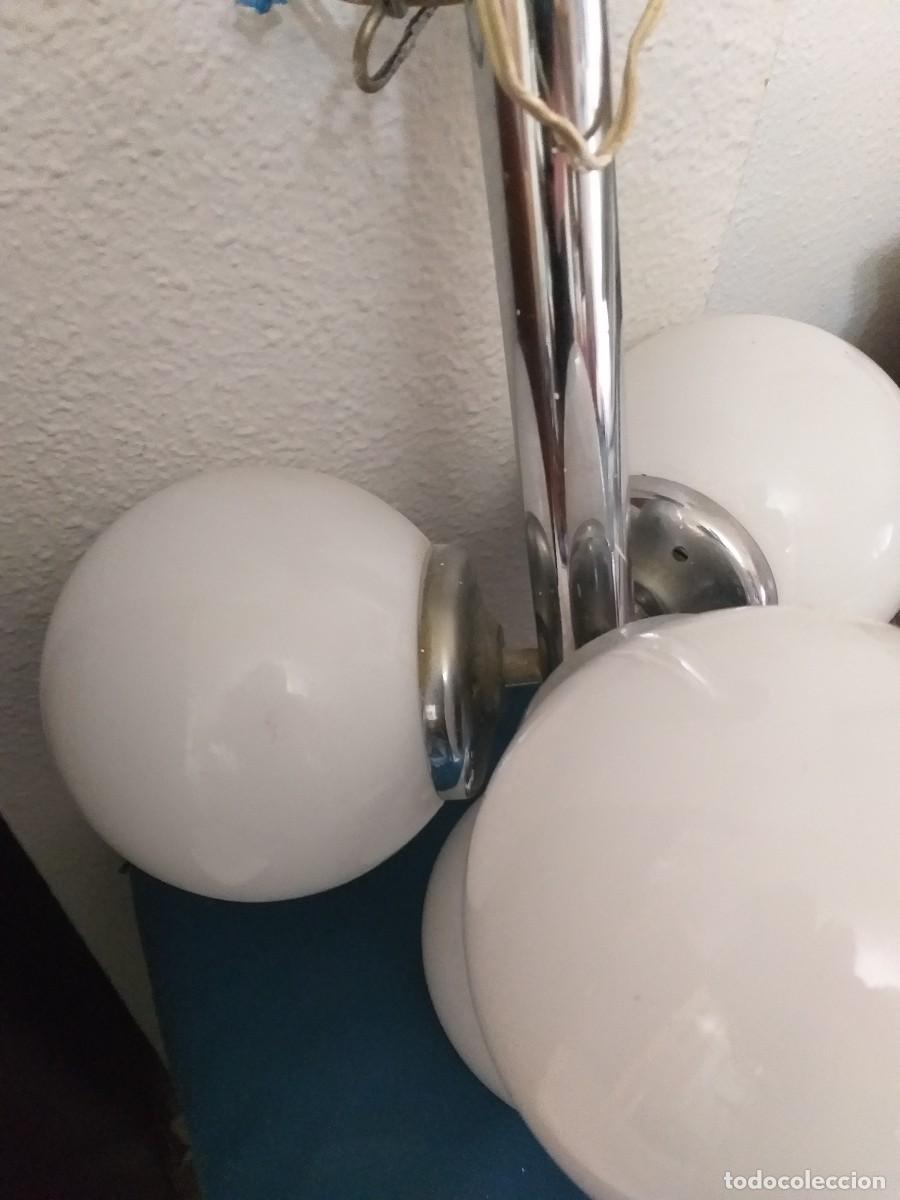 Vintage: L&aacute;mpara Techo 4 Globos A&ntilde;os 60 - Foto 3