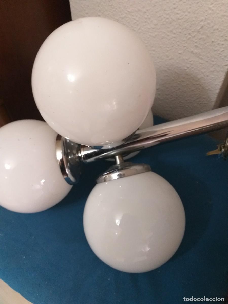 Vintage: L&aacute;mpara Techo 4 Globos A&ntilde;os 60 - Foto 5