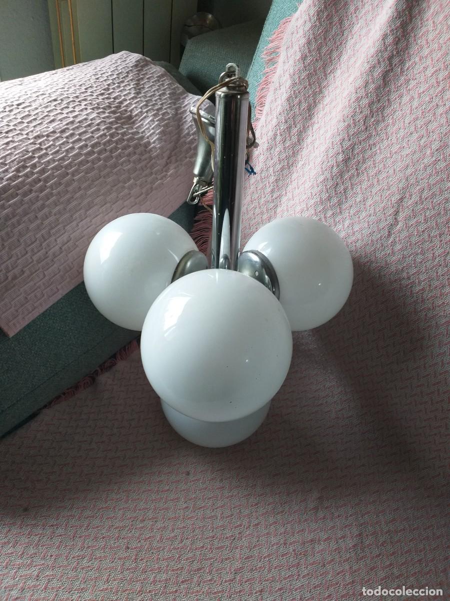 Vintage: L&aacute;mpara Techo 4 Globos A&ntilde;os 60 - Foto 6