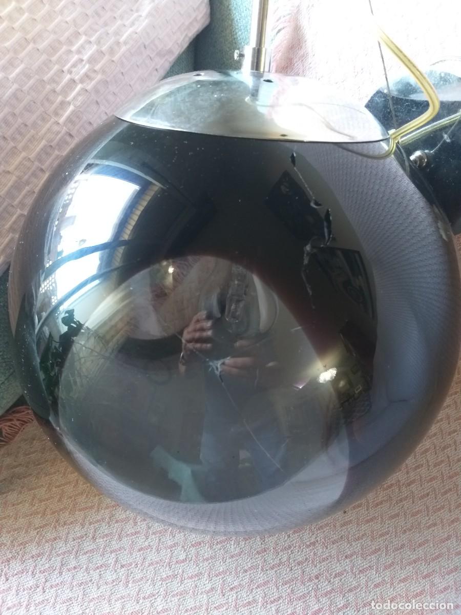 Vintage: L&aacute;mpara Techo Cristal Roja Space Age - Foto 8