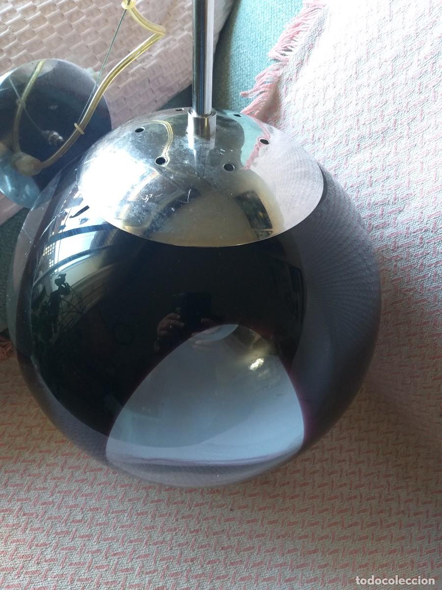 Vintage: L&aacute;mpara Techo Cristal Roja Space Age - Foto 10