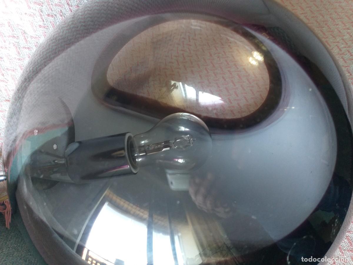 Vintage: L&aacute;mpara Techo Cristal Roja Space Age - Foto 14