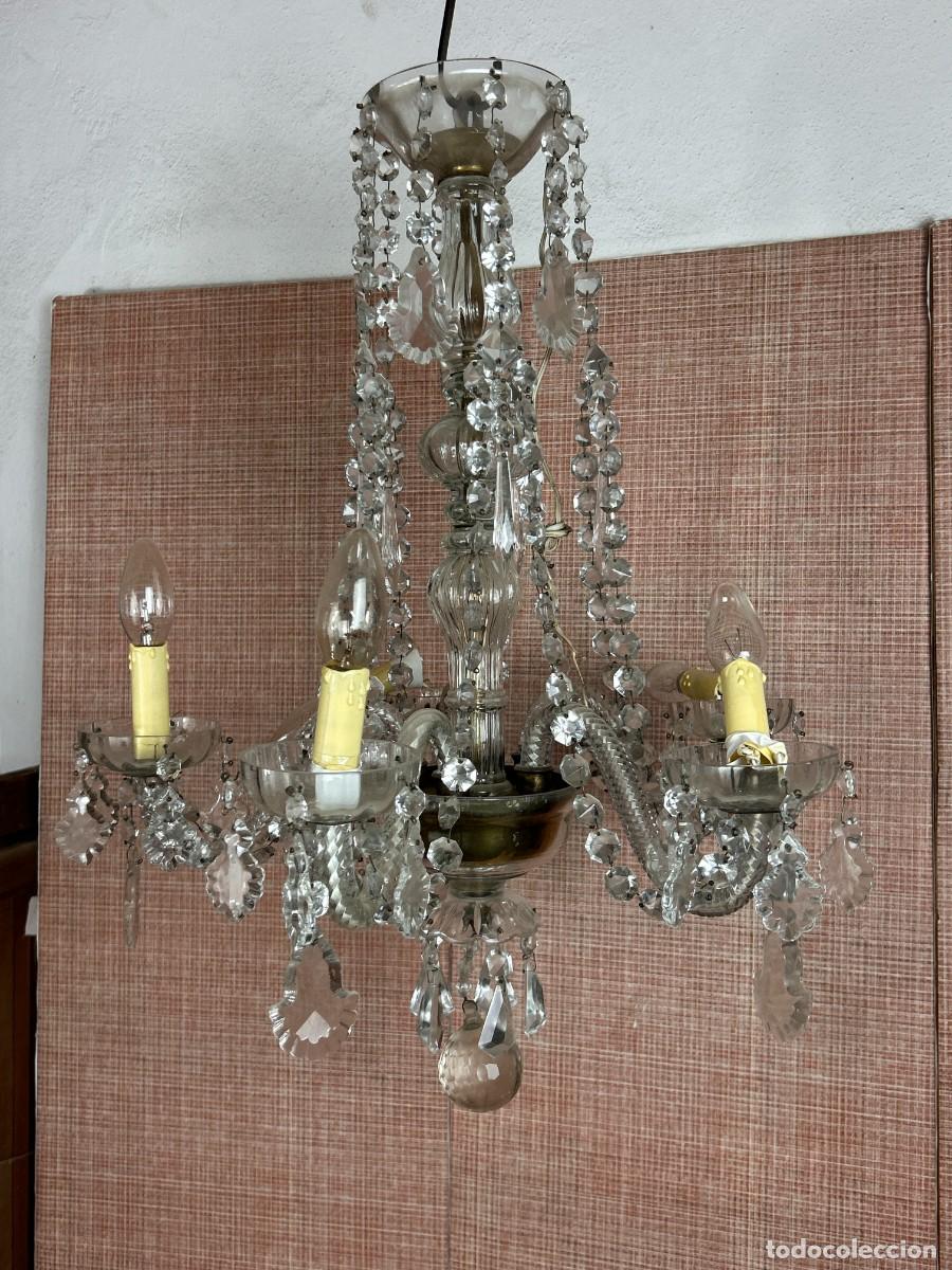 Vintage: L&aacute;mpara colgante Cristal - Foto 1