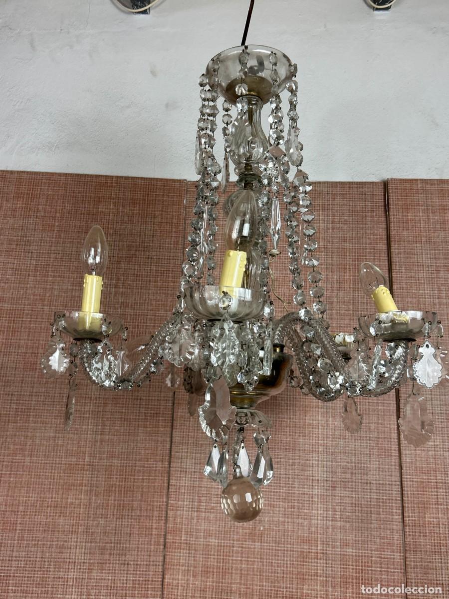 Vintage: L&aacute;mpara colgante Cristal - Foto 4