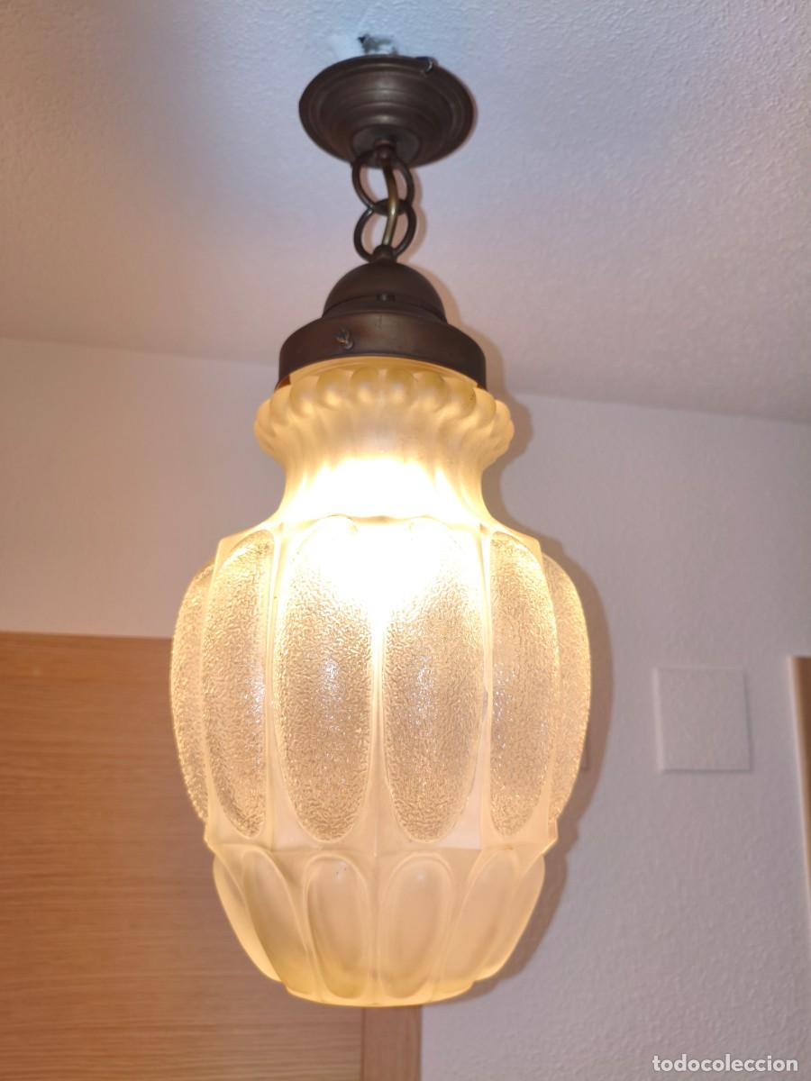 Vintage: LAMPARA COLGANTE TIPO FAROL. VINTAGE.