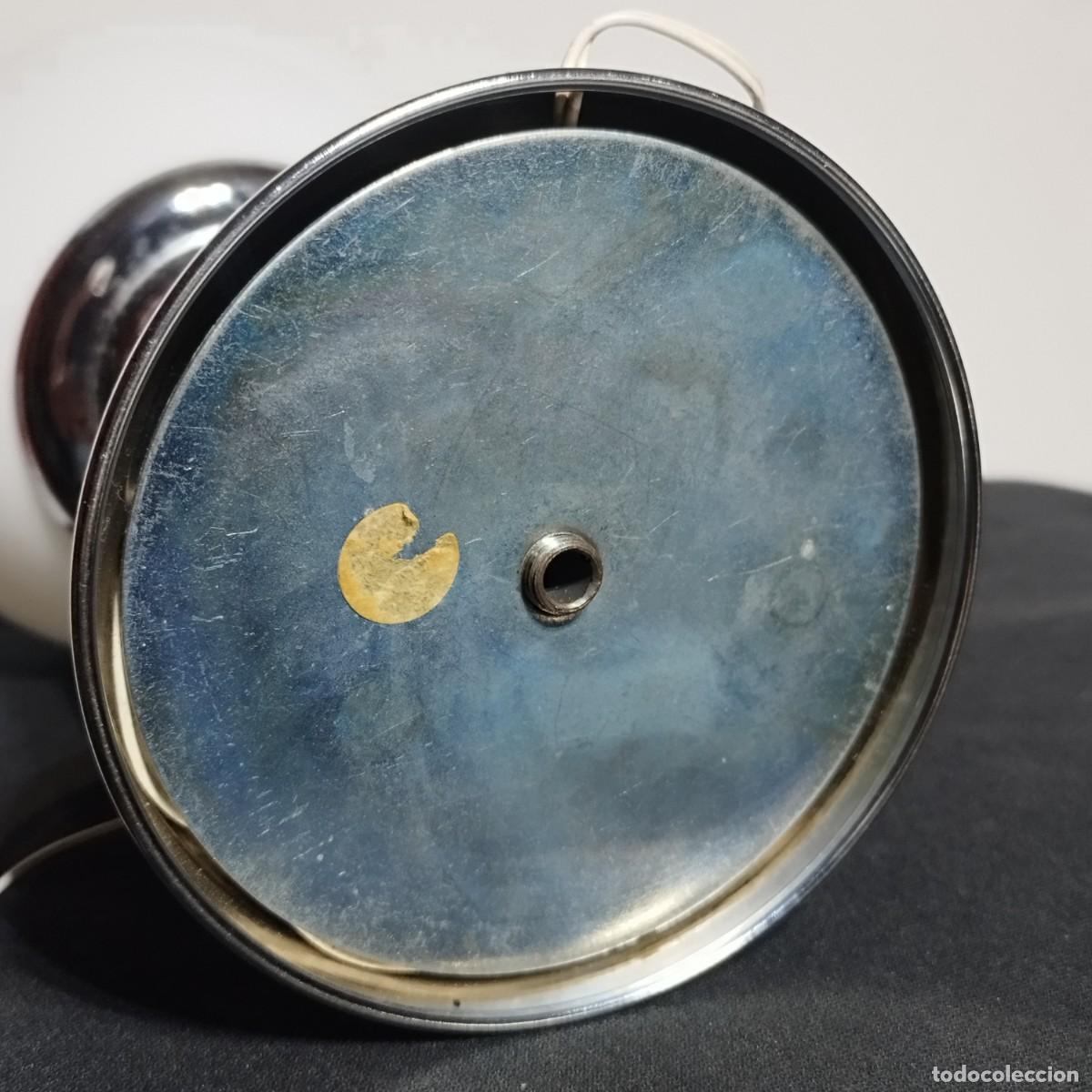 Vintage: LAMPARA SOBREMESA VINTAGE CON OPALINA GLOBO - - Foto 3