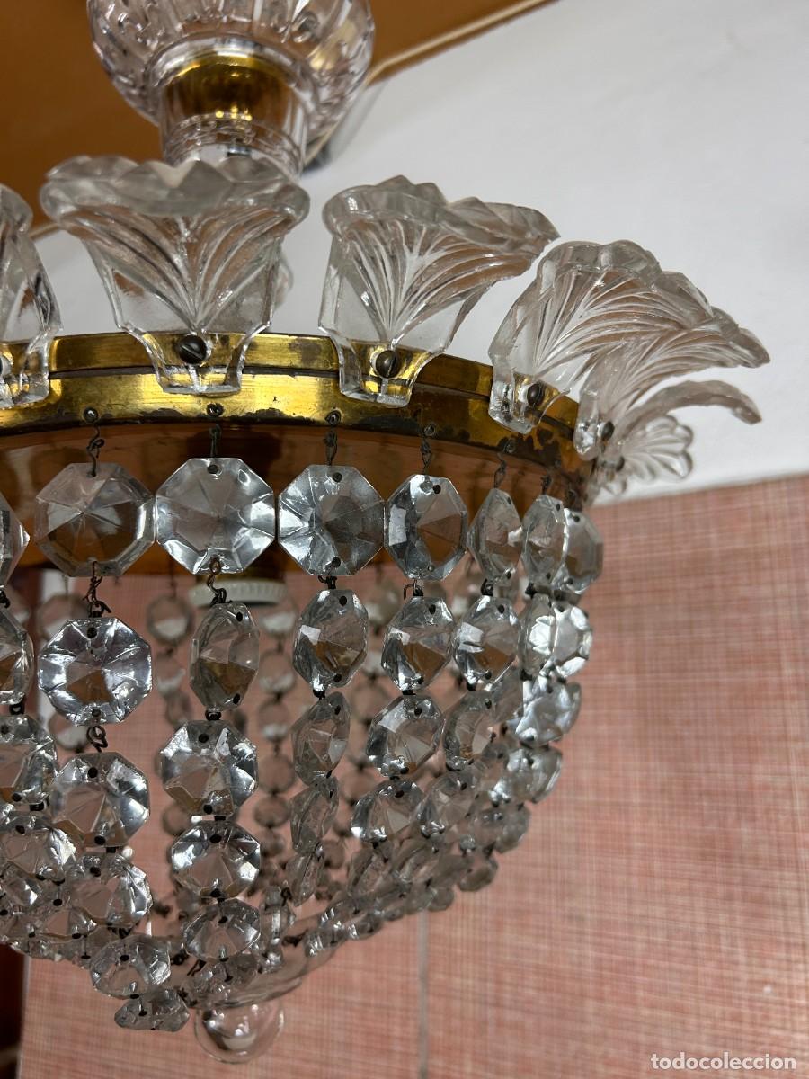 Vintage: L&aacute;mpara de techo cristal Hojas - Foto 6
