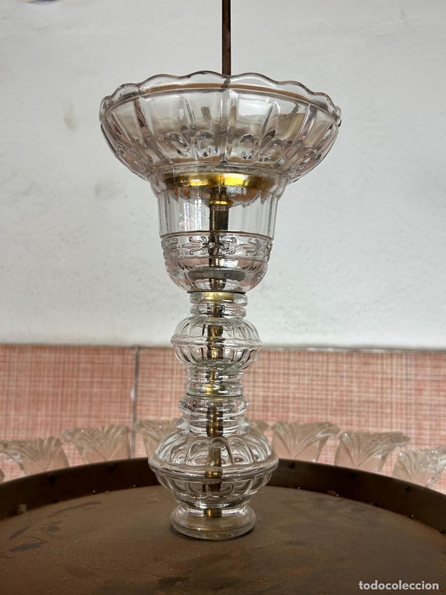 Vintage: L&aacute;mpara de techo cristal Hojas - Foto 8