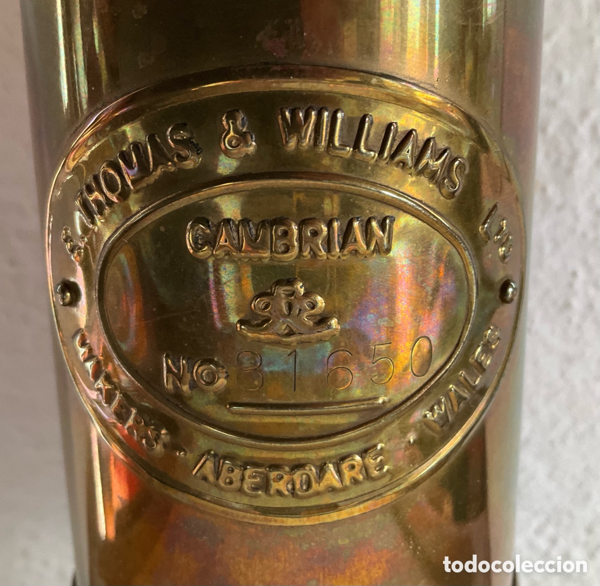 Vintage: L&aacute;mpara de mineros C&aacute;mbricos E.Thomas & Williams - Foto 2