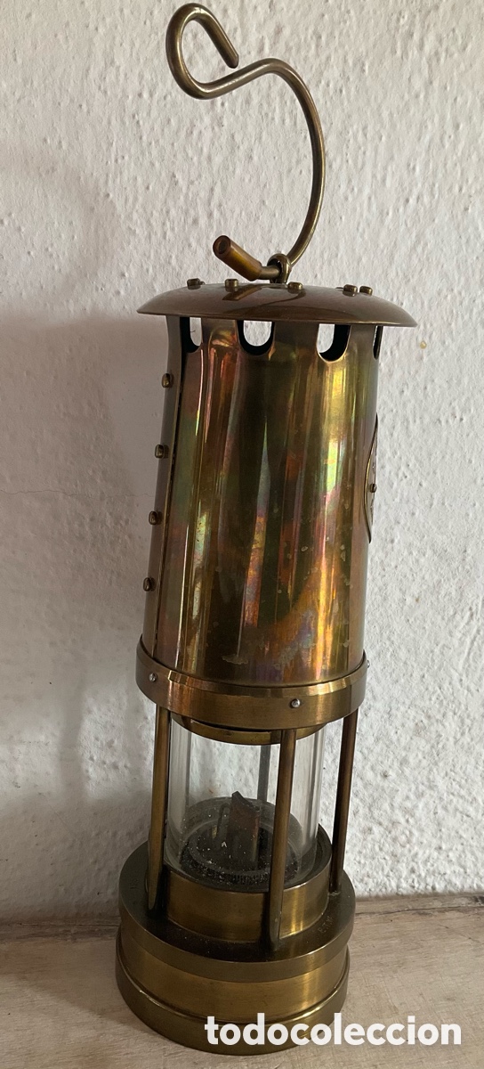 Vintage: L&aacute;mpara de mineros C&aacute;mbricos E.Thomas & Williams - Foto 5